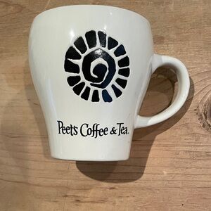 Peet's Coffee & Tea Off White Mug BIA tribal pattern